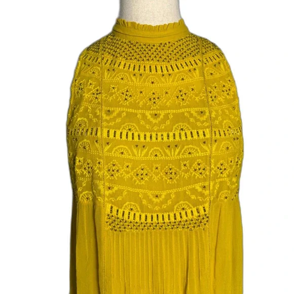 SUNDANCE CATALOG Beaded High Neck Halter Dress Large Indian Inspired Boho Gypsy - Picture 3 of 15